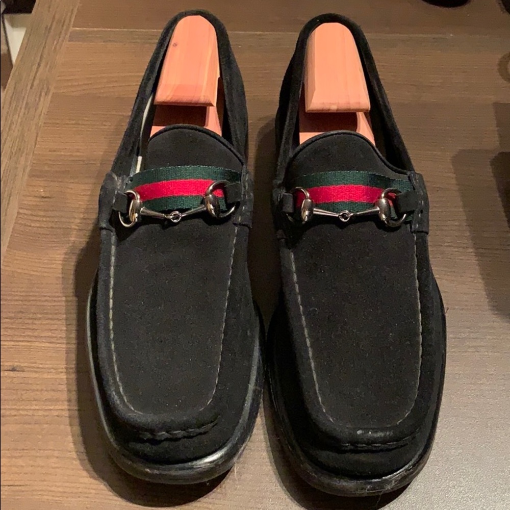 Gucci Black suede loafers